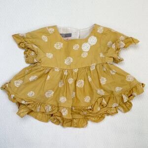 Pippa & Julie Ruffled Mustard Top